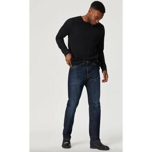 Mavi Jeans Mens Size 34 Straight Leg Blue Denim Dark Wash Pants Low Rise 34x34